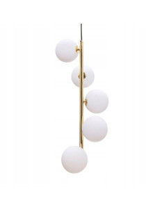 Żyrandol metalowy ALI z eleganckimi białymi pąkami, idealny do jadalni i stylowych wnętrz w stylu glamour 2