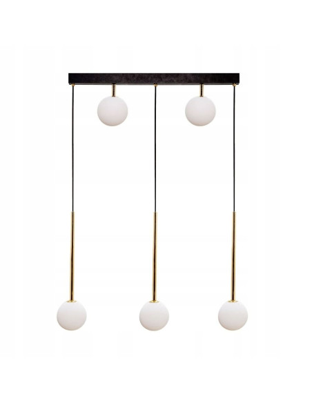 Lampa wisząca ALI Zuma Line z 5 źródłami światła - elegancka asymetryczna dekoracja do nowoczesnych wnętrz