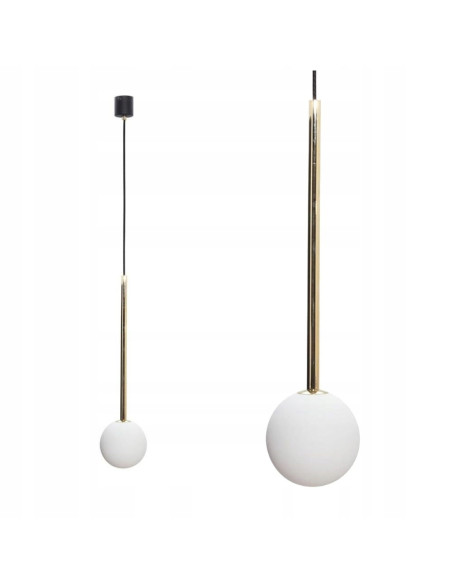 Lampa wisząca ALI – minimalistyczny design z regulacją wysokości do jadalni, salonu lub sypialni, kolor metalik.