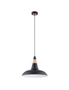 Lampa sufitowa Doro Black R-1 – eleganckie oświetlenie loftowe z metalowym kloszem do biura i salonu