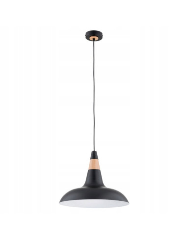 Lampa sufitowa Doro Black R-1 – eleganckie oświetlenie loftowe z metalowym kloszem do biura i salonu