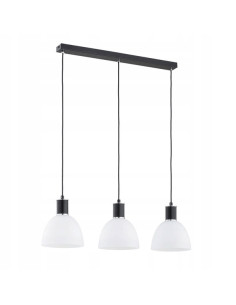 Lampa wisząca SANBRI 3-punktowa w kolorze czarnym, minimalistyczna, do kuchni i jadalni, nowoczesny design.