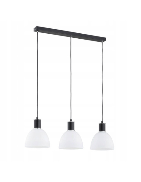 Lampa wisząca SANBRI 3-punktowa w kolorze czarnym, minimalistyczna, do kuchni i jadalni, nowoczesny design.
