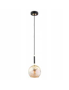 Lampa wisząca PRADA w złotym i czarnym kolorze - elegancki element stylu glamour do jadalni i salonu.
