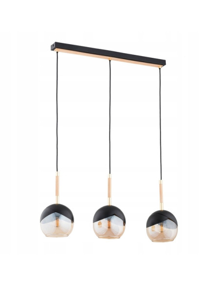 Lampa wisząca PRADA MIX - eleganckie oświetlenie w kolorze złota i czerni do kuchni, biura i salonu.