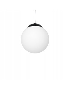 Nowoczesna lampa wisząca Volda 25 cm - elegancki biały klosz z czarnym zawieszeniem do każdego wnętrza 2