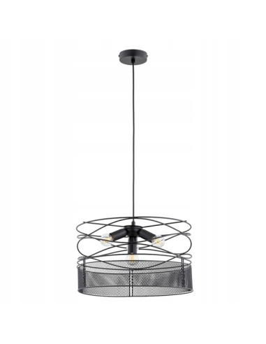 Lampa wisząca DIUK NET - nowoczesny metalowy żyrandol w stylu industrialnym, 4 punkty świetlne, idealna do każdego wnętrza.