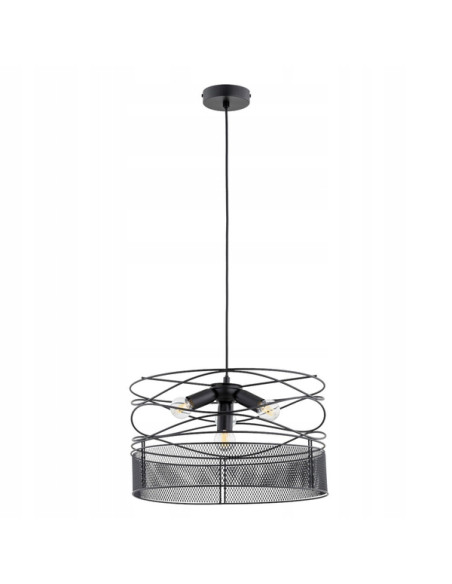 Lampa wisząca DIUK NET - nowoczesny metalowy żyrandol w stylu industrialnym, 4 punkty świetlne, idealna do każdego wnętrza.