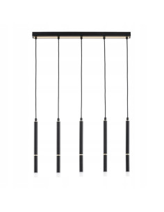 Lampa wisząca DERANY w kolorze czarnym i złotym, minimalistyczne oświetlenie z 5 punktami świetlnymi do wnętrz