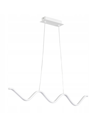 Lampa wisząca ZIGZAG LED 3000K - nowoczesna elegancja do kuchni i jadalni, regulowana wysokość, minimalistyczny design.