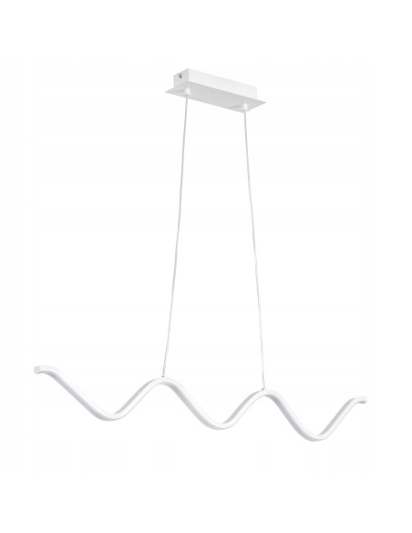 Lampa wisząca ZIGZAG LED 3000K - nowoczesna elegancja do kuchni i jadalni, regulowana wysokość, minimalistyczny design.