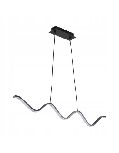 Stylowa lampa LED ZIGZAG czarna, regulowana - nowoczesne oświetlenie do biura, kuchni i salonu.