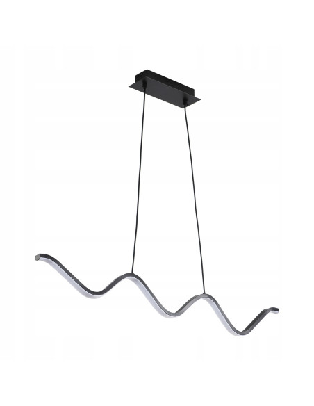 Stylowa lampa LED ZIGZAG czarna, regulowana - nowoczesne oświetlenie do biura, kuchni i salonu.