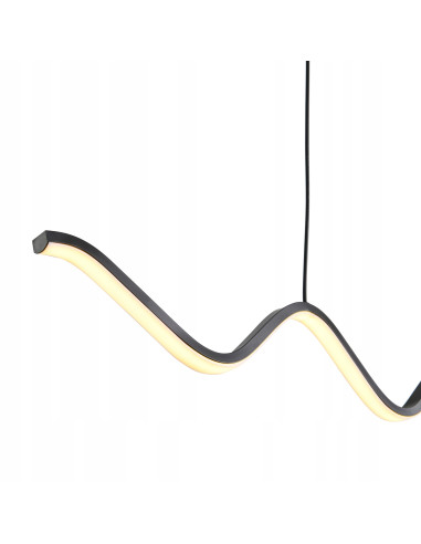 Stylowa lampa LED ZIGZAG czarna, regulowana - nowoczesne oświetlenie do biura, kuchni i salonu.