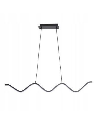 Stylowa lampa LED ZIGZAG czarna, regulowana - nowoczesne oświetlenie do biura, kuchni i salonu.