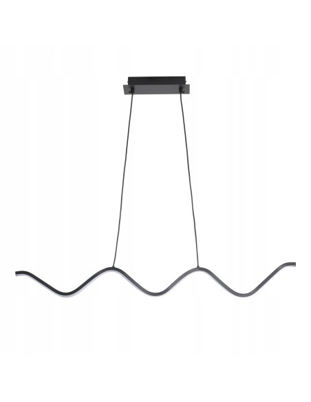 Stylowa lampa LED ZIGZAG czarna, regulowana - nowoczesne oświetlenie do biura, kuchni i salonu.