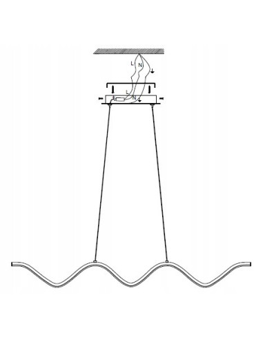 Stylowa lampa LED ZIGZAG czarna, regulowana - nowoczesne oświetlenie do biura, kuchni i salonu.