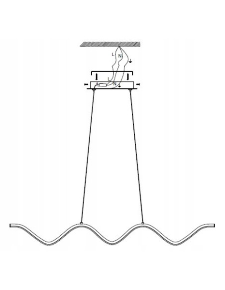 Stylowa lampa LED ZIGZAG czarna, regulowana - nowoczesne oświetlenie do biura, kuchni i salonu.