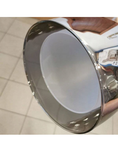 Szklana lampa wisząca RONDA w chromie z trzema kloszami - nowoczesny akcent do salonu i przestrzeni komercyjnych