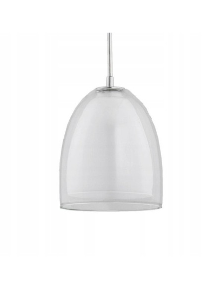 Lampa wisząca RONDA BIAŁA, nowoczesna, regulowana, 1-punktowa, idealna do jadalni i salonu, szkło E27.