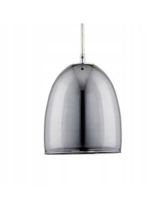 Lampa wisząca RONDA w chromie, 18 cm, szklany klosz E27, nowoczesny element wystroju do salonu i jadalni 2