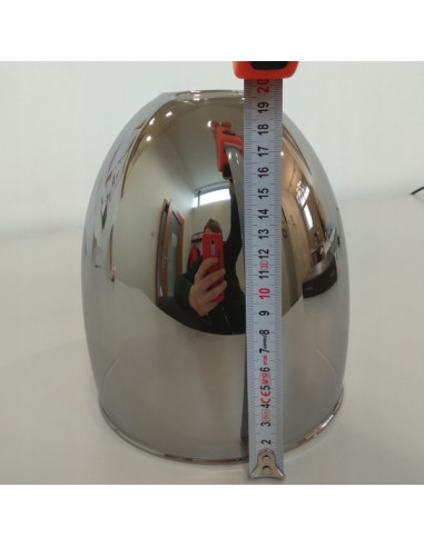 Lampa wisząca RONDA w chromie, 18 cm, szklany klosz E27, nowoczesny element wystroju do salonu i jadalni