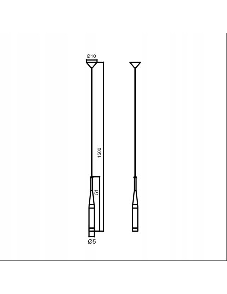 Lampa wisząca CONTE w kolorze czarno-białym - nowoczesny element dekoracyjny do kuchni i biura z gwintem G9.