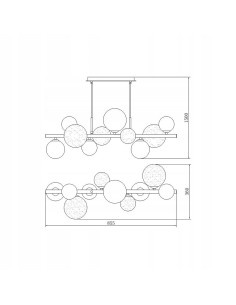 Lampa wisząca VILLA w kolorze złotym z bursztynowymi kloszami - elegancki detal do każdego wnętrza 2