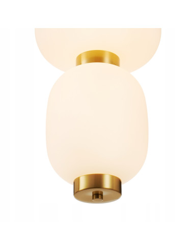 Lampa wisząca BRILLA LED złota z białymi kloszami - elegancka i nowoczesna dekoracja do wnętrz