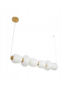 Lampa wisząca BRILLA-6 LED - złota elegancja z białymi kloszami, idealna do kuchni i jadalni od Step into design