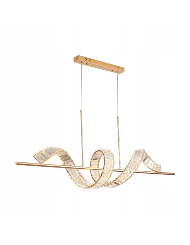 Lampa wisząca RITZ w stylu glamour z kryształami i LED, luksusowe oświetlenie do nowoczesnych wnętrz i hoteli