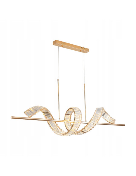 Lampa wisząca RITZ w stylu glamour z kryształami i LED, luksusowe oświetlenie do nowoczesnych wnętrz i hoteli