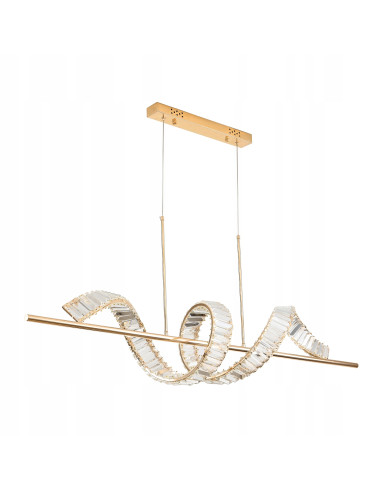 Lampa wisząca RITZ w stylu glamour z kryształami i LED, luksusowe oświetlenie do nowoczesnych wnętrz i hoteli