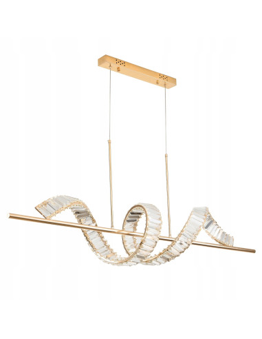 Lampa wisząca RITZ w stylu glamour z kryształami i LED, luksusowe oświetlenie do nowoczesnych wnętrz i hoteli