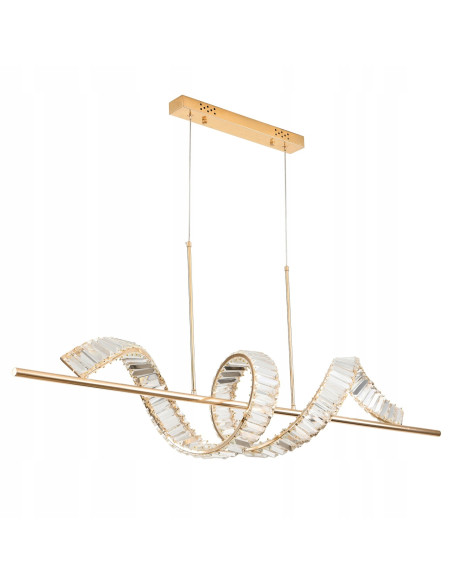 Lampa wisząca RITZ w stylu glamour z kryształami i LED, luksusowe oświetlenie do nowoczesnych wnętrz i hoteli