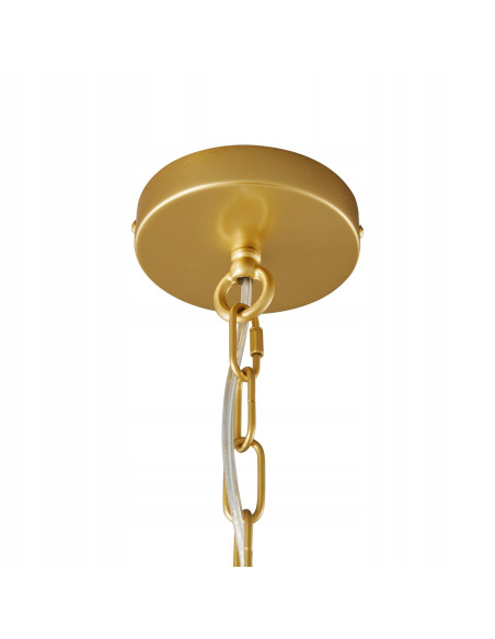 Lampa wisząca DARLING w stylu glamour, złota, 5-punktowe oświetlenie do eleganckich wnętrz i sal weselnych