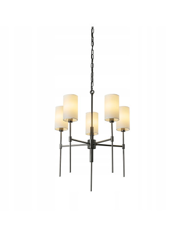 Żyrandol DARLING 5-punktowy w czarnym chromie - nowoczesna lampa do eleganckich wnętrz i stylowych przestrzeni