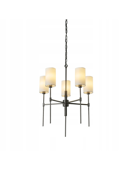 Żyrandol DARLING 5-punktowy w czarnym chromie - nowoczesna lampa do eleganckich wnętrz i stylowych przestrzeni