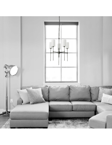 Żyrandol DARLING 5-punktowy w czarnym chromie - nowoczesna lampa do eleganckich wnętrz i stylowych przestrzeni