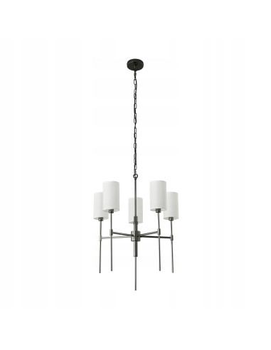 Żyrandol DARLING 5-punktowy w czarnym chromie - nowoczesna lampa do eleganckich wnętrz i stylowych przestrzeni