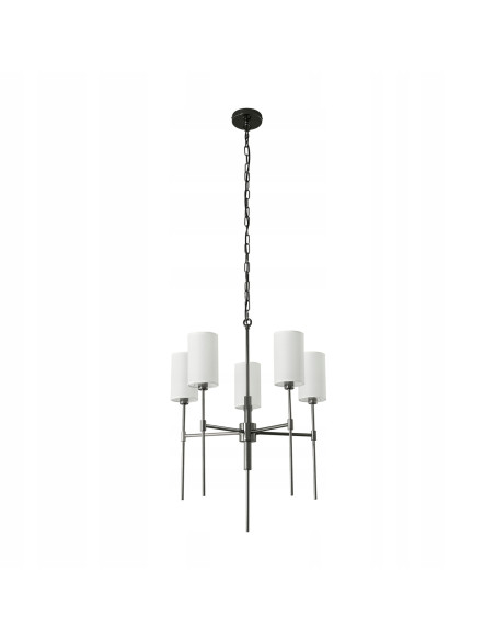 Żyrandol DARLING 5-punktowy w czarnym chromie - nowoczesna lampa do eleganckich wnętrz i stylowych przestrzeni