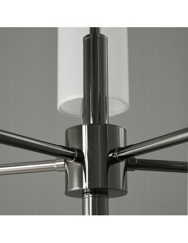 Żyrandol DARLING 5-punktowy w czarnym chromie - nowoczesna lampa do eleganckich wnętrz i stylowych przestrzeni