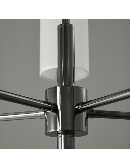 Żyrandol DARLING 5-punktowy w czarnym chromie - nowoczesna lampa do eleganckich wnętrz i stylowych przestrzeni