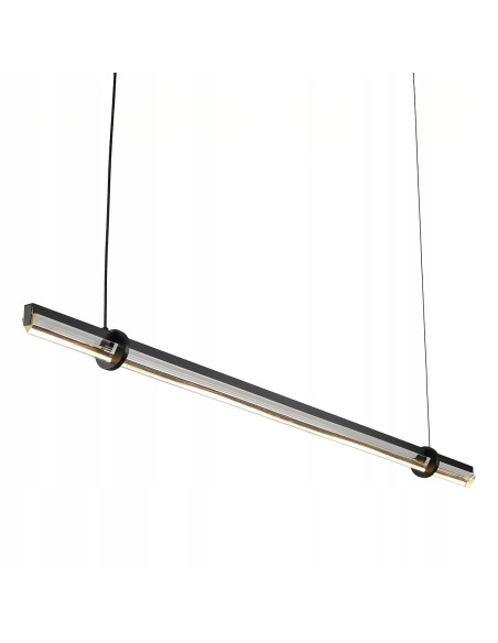 Lampa wisząca LOVELY 120 cm z kryształowym kloszem LED, eleganckie oświetlenie do kuchni i jadalni