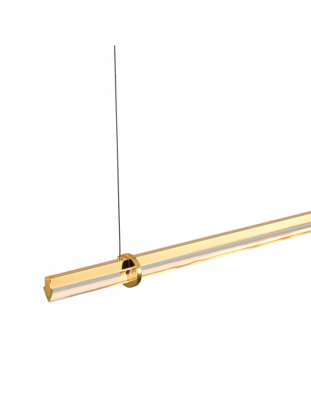 Lampa wisząca złota LOVELY 120 cm LED ze szklanym kloszem – elegancja i nowoczesność do każdego wnętrza