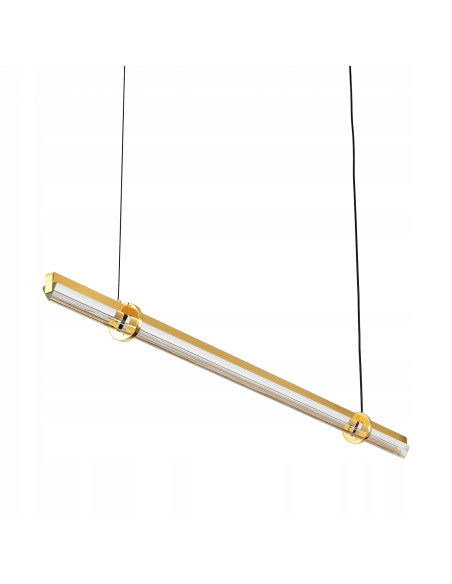 Lampa wisząca LOVELY z kryształowym kloszem — Złota elegancja do jadalni i salonu w nowoczesnym stylu