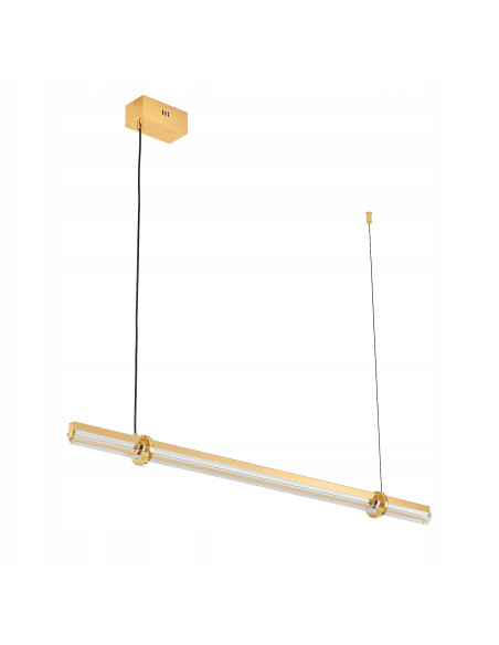 Lampa wisząca LOVELY z kryształowym kloszem — Złota elegancja do jadalni i salonu w nowoczesnym stylu