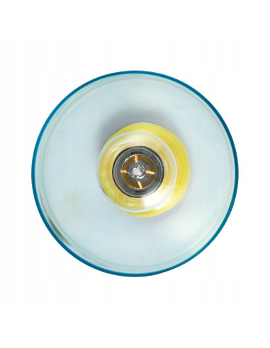 Lampa wisząca PASTELLO BLUE - elegancka lampa w pastelowych kolorach z szklanym kloszem i złotym wykończeniem