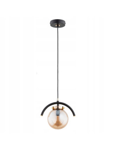 Lampa wisząca KORDA GOLD z czarnym stelażem – nowoczesne oświetlenie do biura, jadalni i salonu