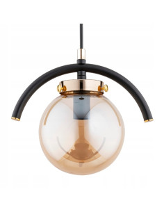 Lampa wisząca KORDA GOLD z czarnym stelażem – nowoczesne oświetlenie do biura, jadalni i salonu 2